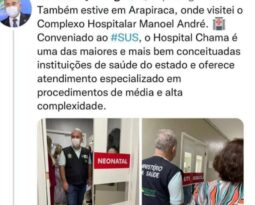 Ministro da Saúde, Marcelo Queiroga, visita o Complexo Hospitalar Manoel André (Chama).